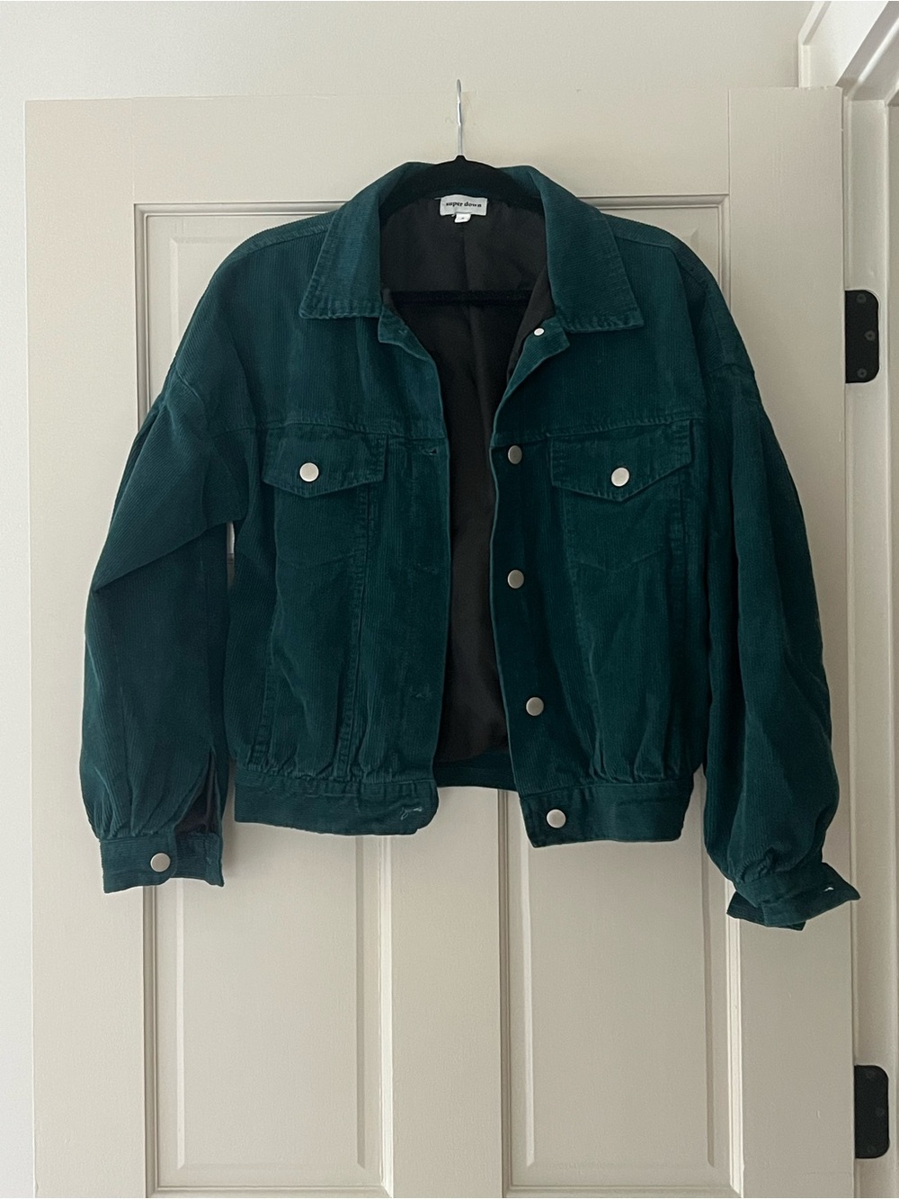 superdown Teal Corduroy Trucker Jacket - Picture 2 of 4